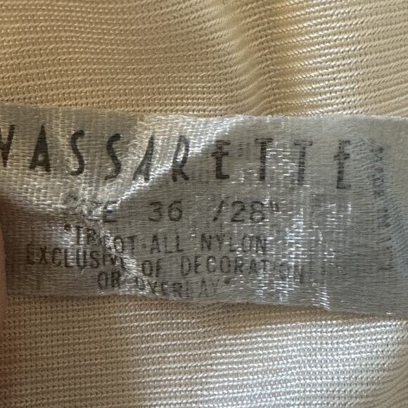 VTG Vassarette Full Slip Dress Womens 36/28" Cream Floral Lace Feminine Sheer - Picture 13 of 13